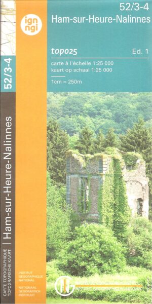 Carte 52/3-4 Ham-sur-Heure 1:25.000