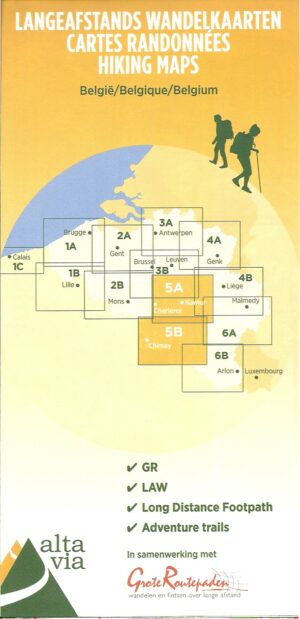 Carte Randonnées 5 Gr Charleroi-Namur